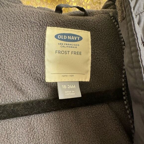 Old Navy Frost Free Navy Blue Winter Puffer Jacket Boys 18-24 Months - Picture 3 of 7